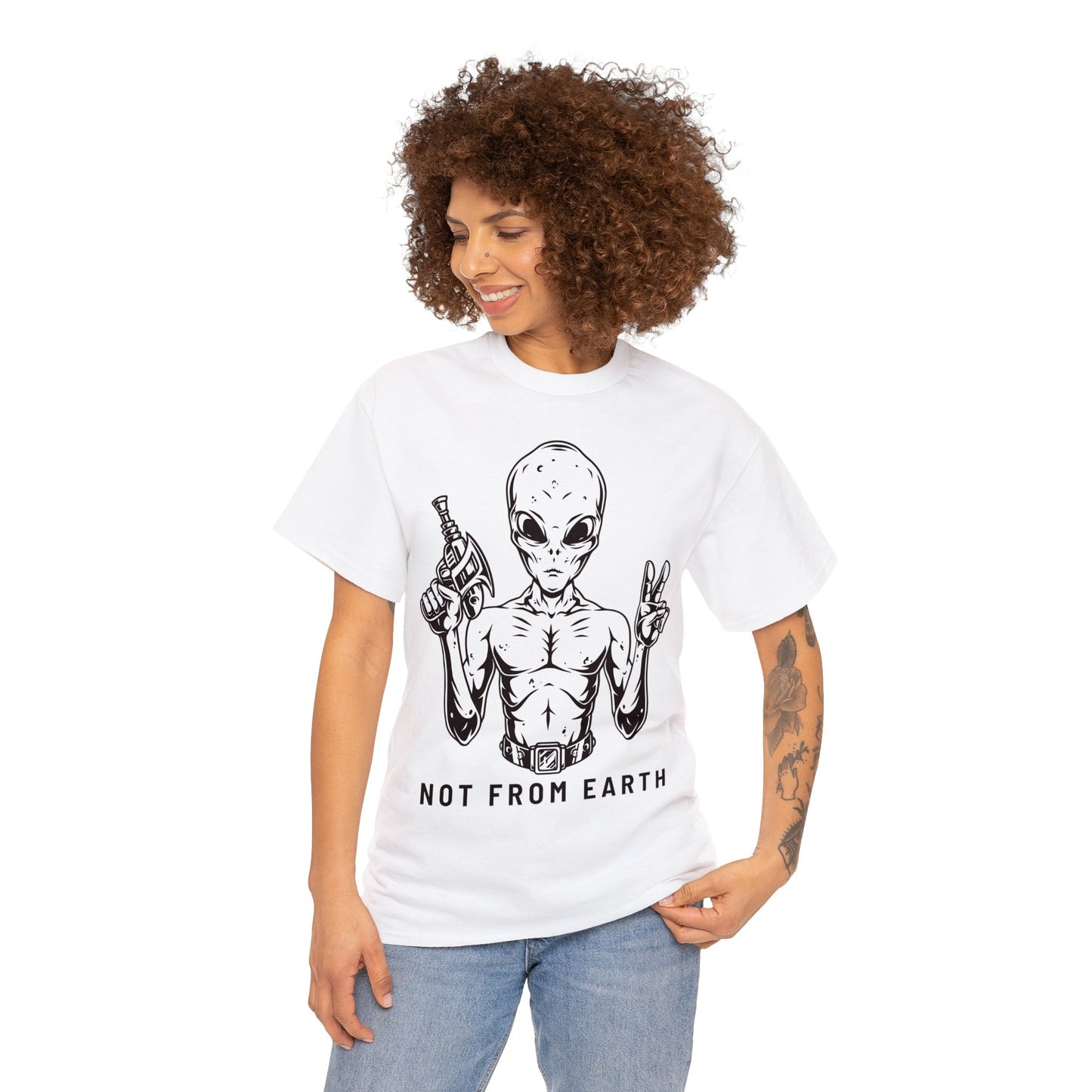 Unisex Heavy Cotton Tee - Not From Earth T-shirt