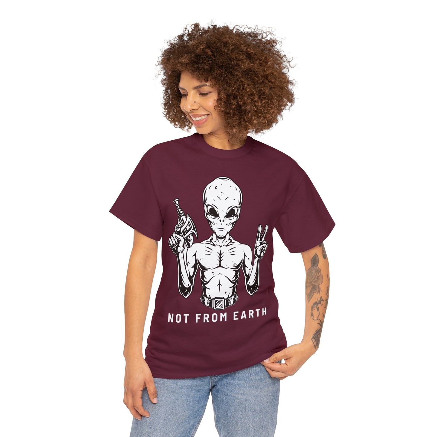 Unisex Heavy Cotton Tee - Not From Earth T-shirt