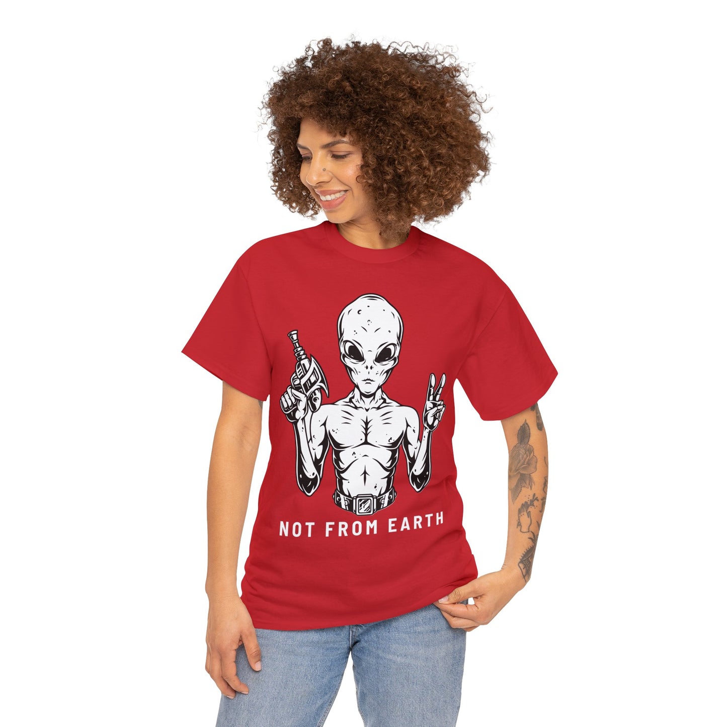 Unisex Heavy Cotton Tee - Not From Earth T-shirt