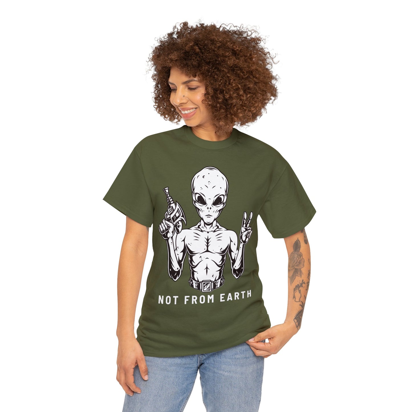 Unisex Heavy Cotton Tee - Not From Earth T-shirt