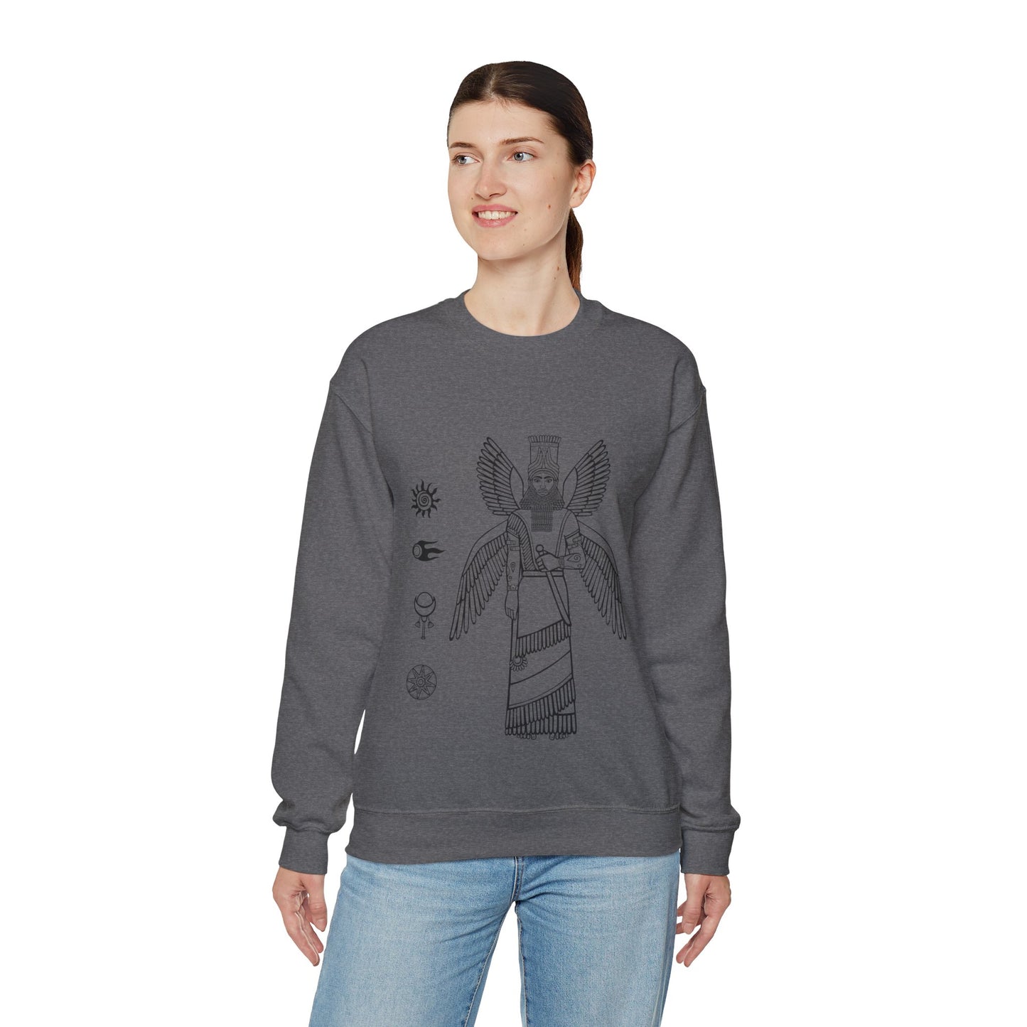 Unisex Heavy Blend™ Crewneck Sweatshirt - Anunnaki God Symbol Sweatshirt