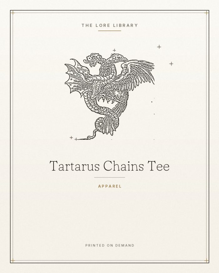 Tartarus Chains Tee cover, The Lore Library