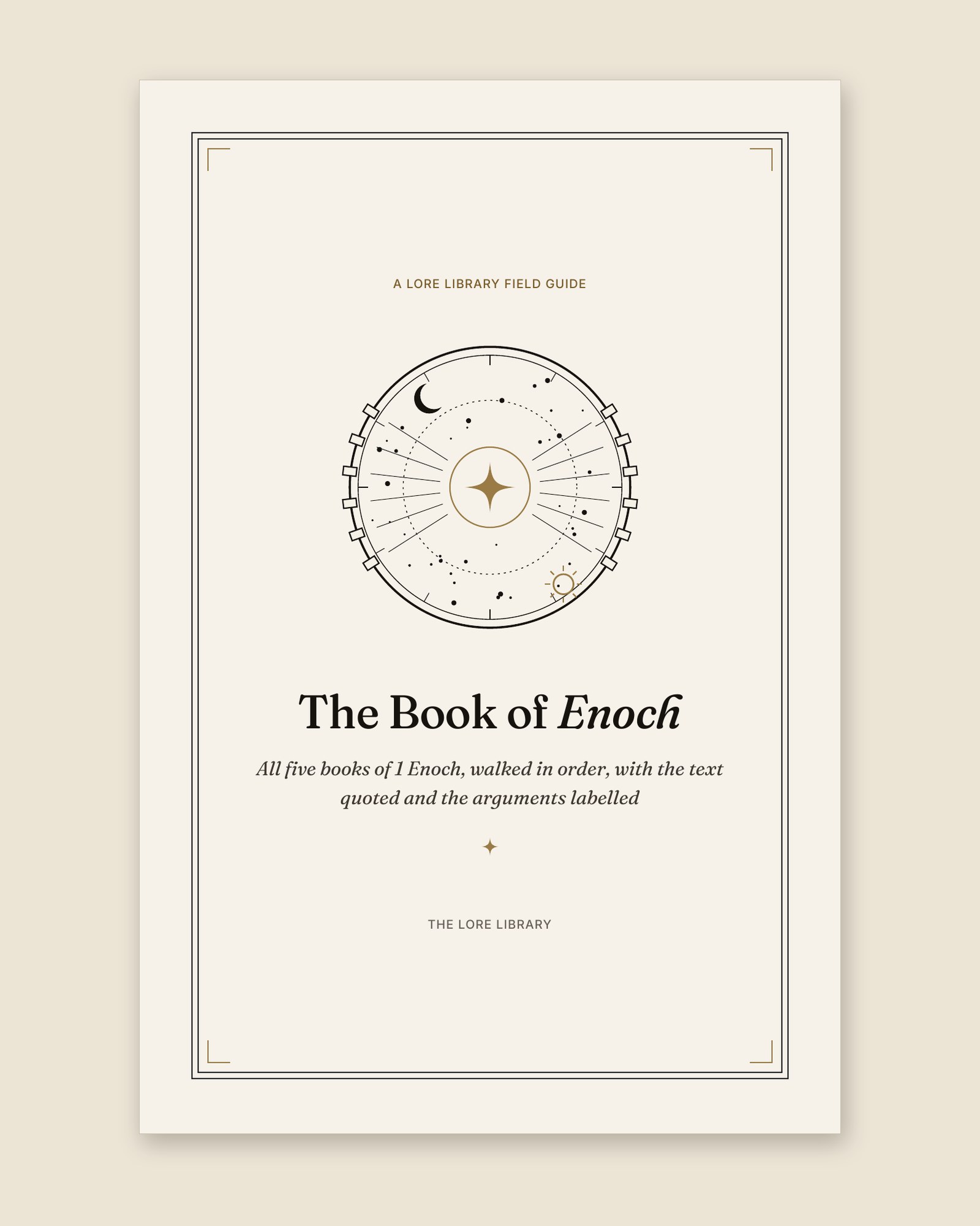 Title page of The Book of Enoch: A Field Guide, a Lore Library field guide, from the PDF