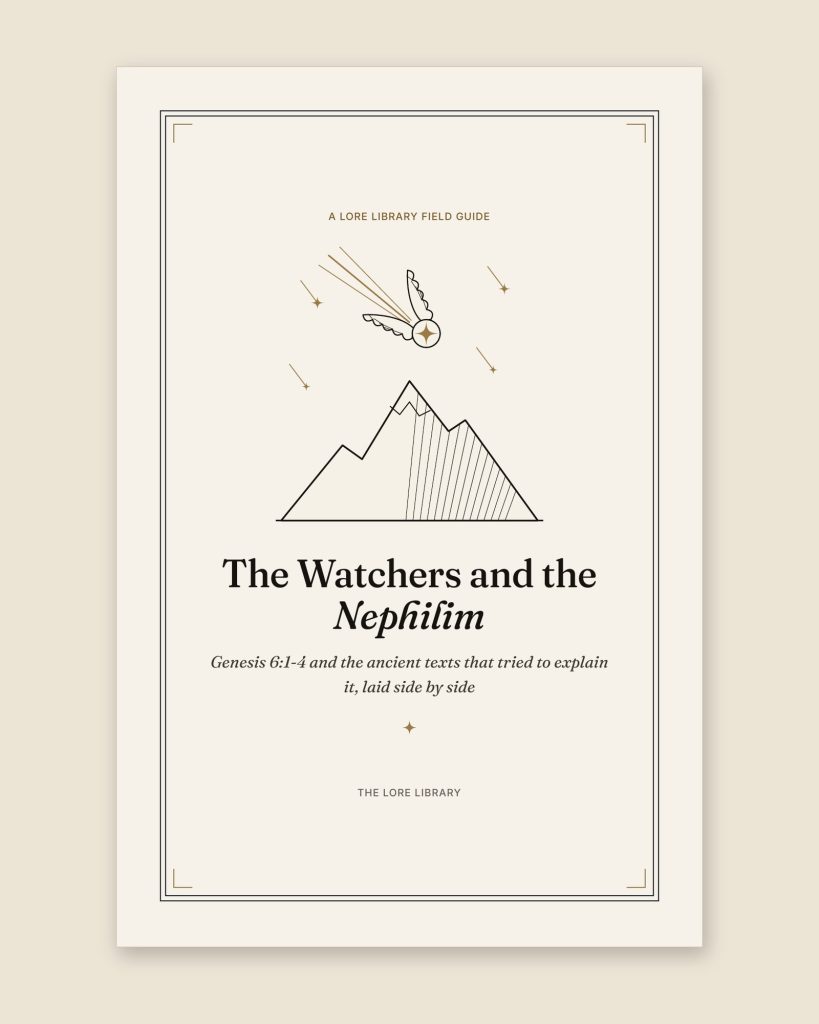 Title page of The Watchers and the Nephilim, a Lore Library field guide, from the PDF